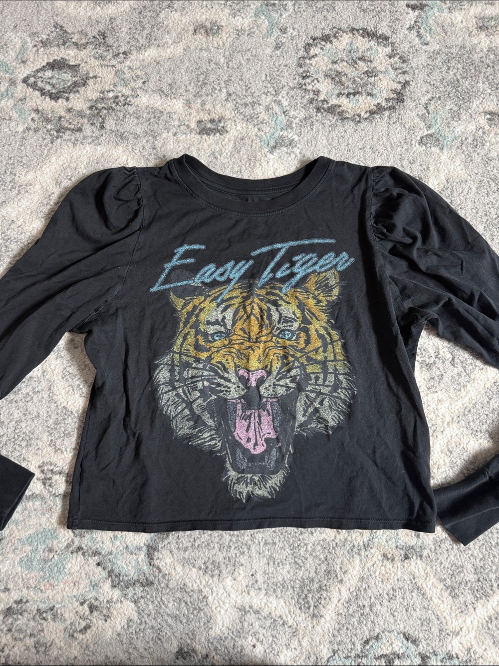 Odd People Easy Tiger Puff Sleeve Shirt